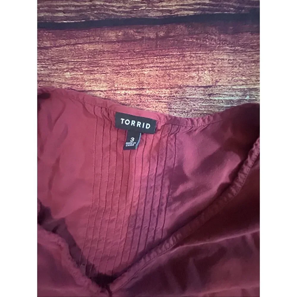 Torrid Red Blouse Size 3